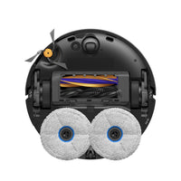 Dreame X60 robot underside showing brushes and mops